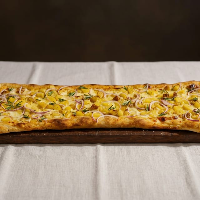 Roasted Potato and Rosemary Pizza - Whole.