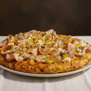 Mortadella and Burrata Pizza - Whole