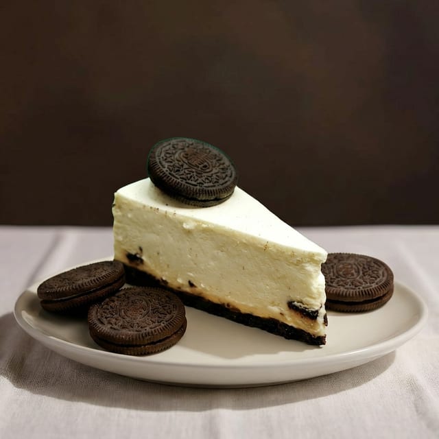 Oreo Cheesecake Slice.