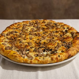 Porcini and Fennel Sausage Pizza - Whole