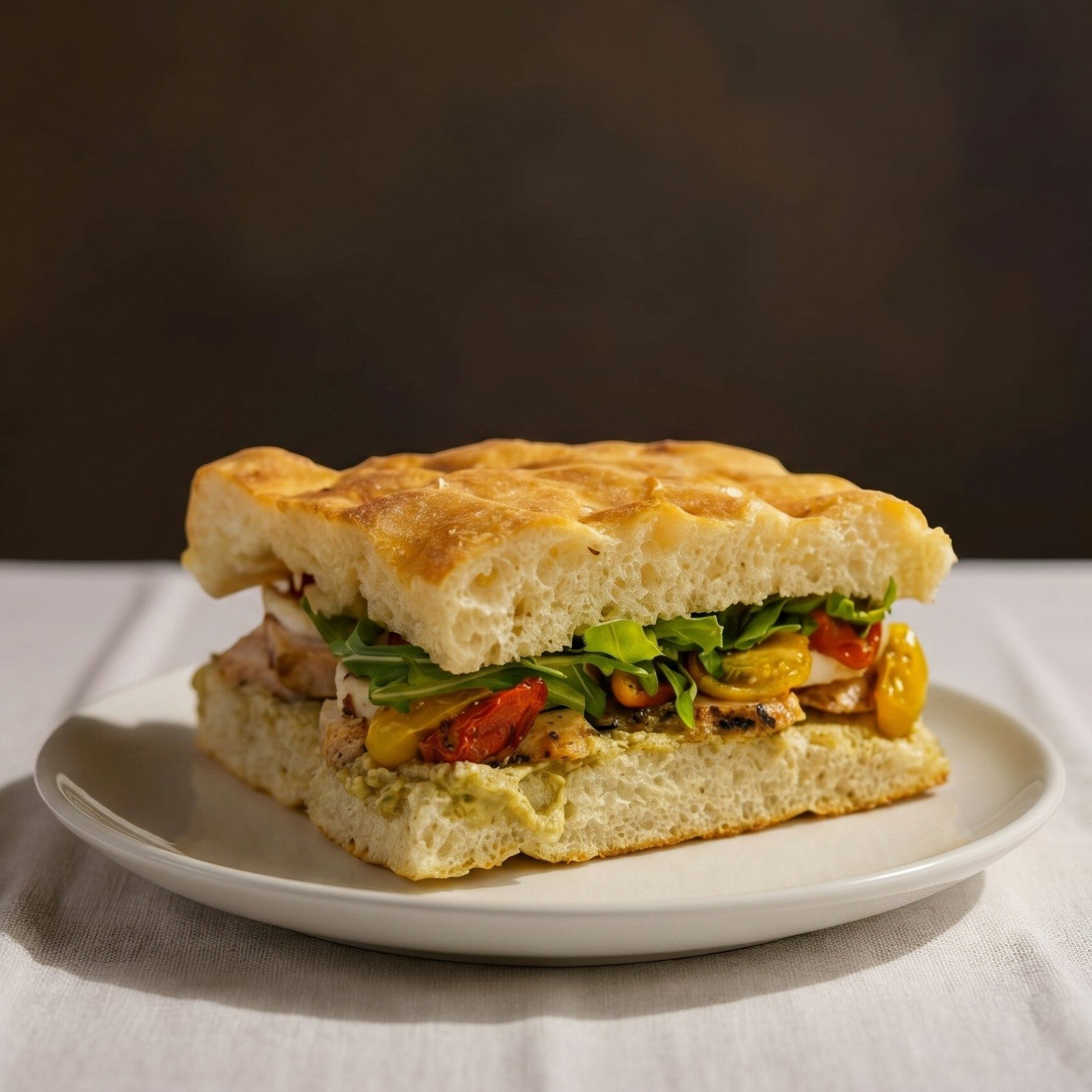 Chicken Focaccia Sandwich.