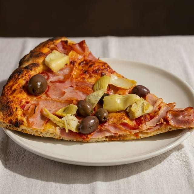 Capricciosa Pizza - Slice.
