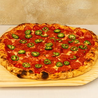 Spicy Salami and Jalapeno Pizza - Whole