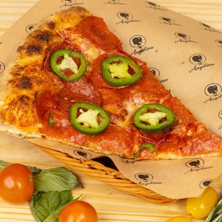 Spicy Salami and Jalapeno Pizza - Slice