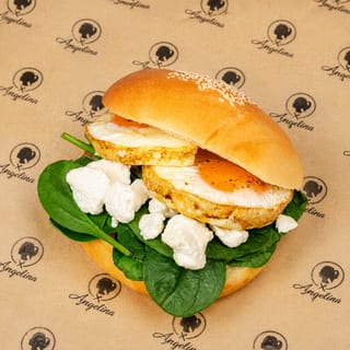 Spinach, Feta Cheese & Egg Sandwich