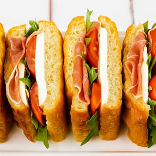 Prosciutto Baby Focaccia Sandwich Platter